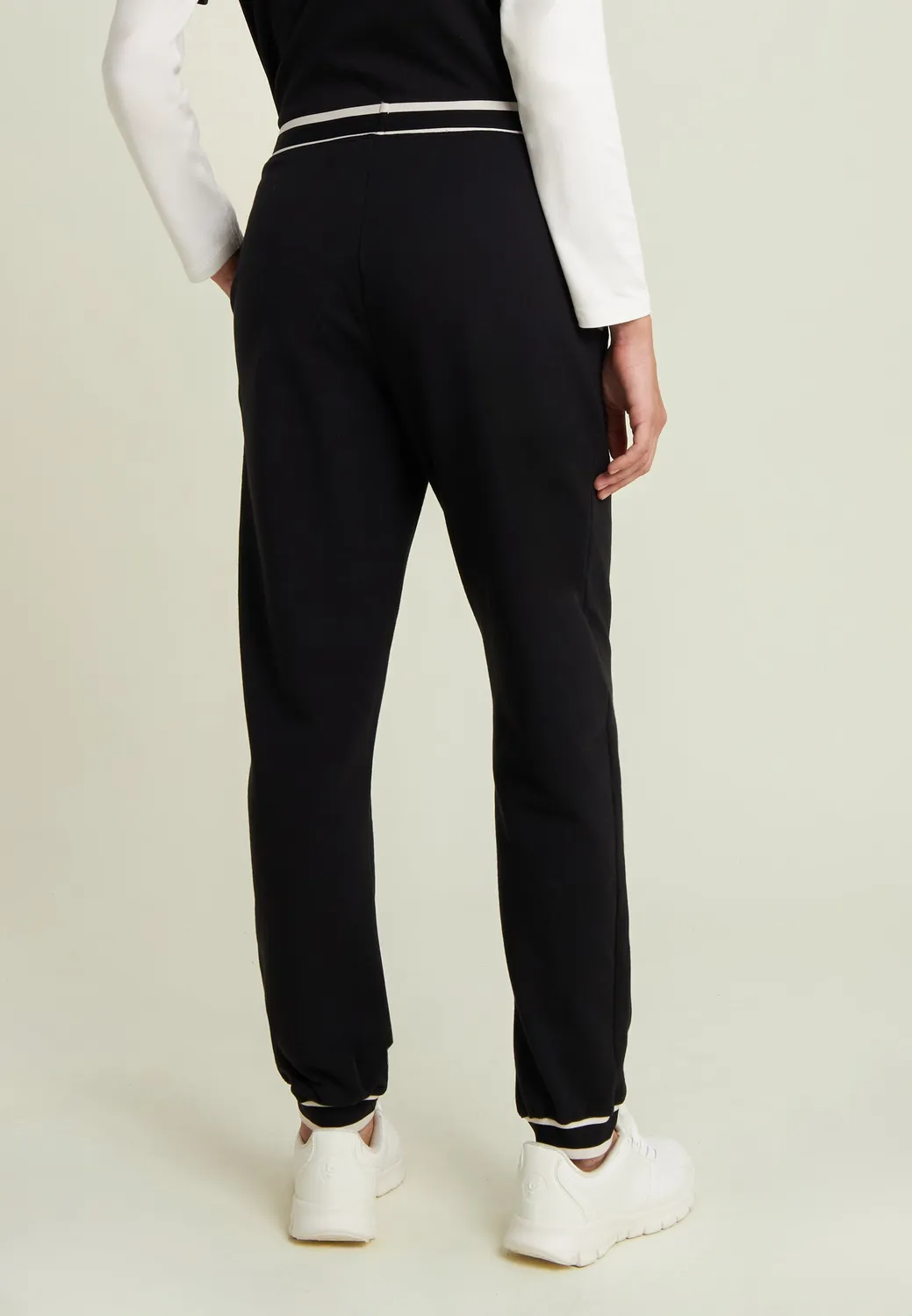 Freddy Sweathose regular Schwarz Kontraststreifen
