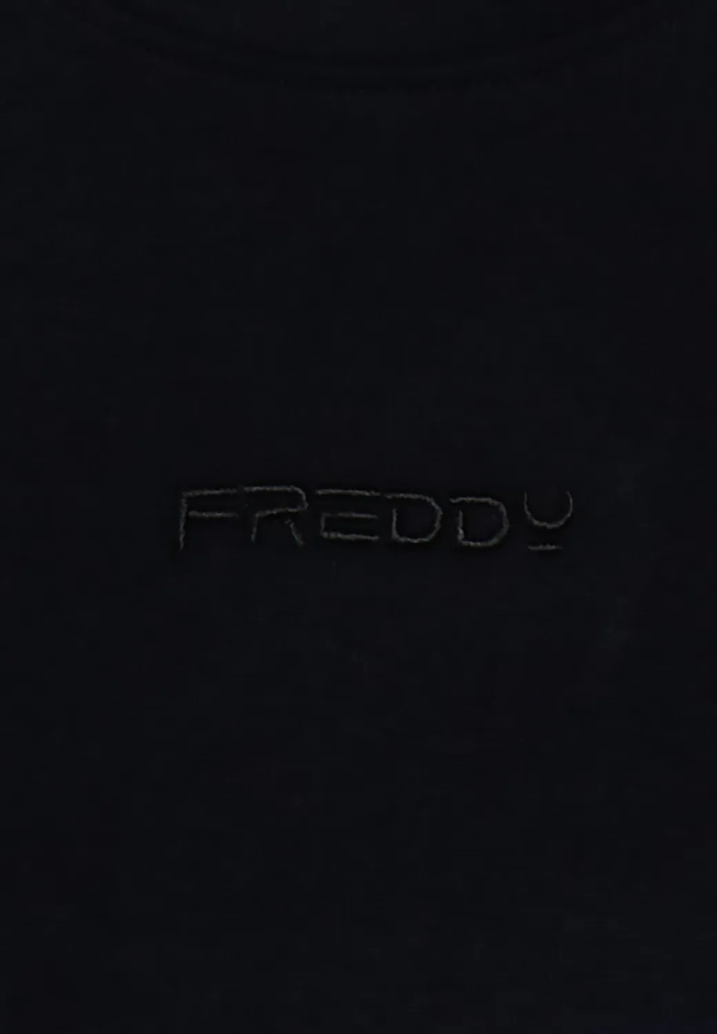 Freddy Cropped T-Shirt Mädchen Schwarz Sticklogo