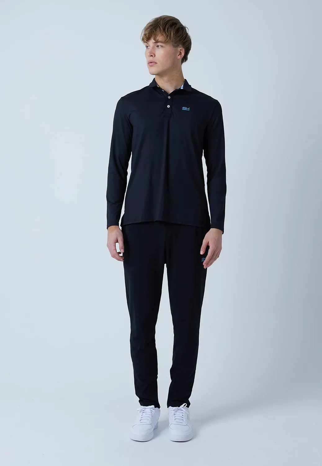 SPORTKIND Tennis Poloshirt Langarm Herren atmungsaktiv