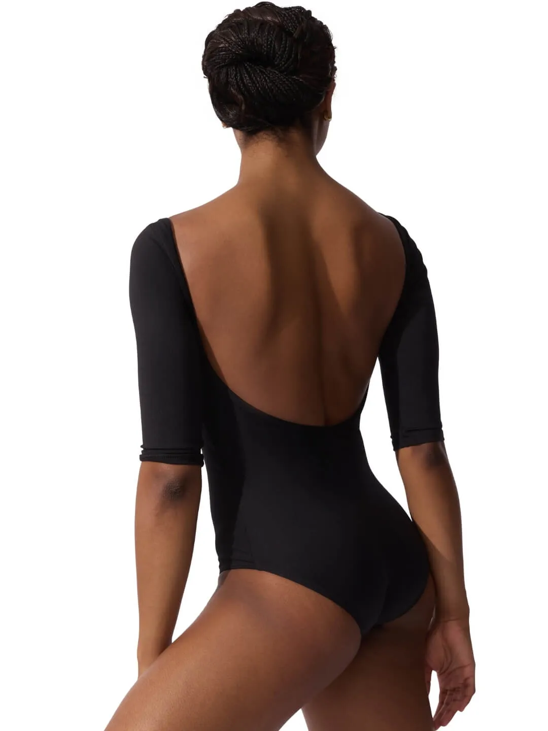 Capezio Team Basics TB243W Ballett-Trikot Schwarz 3/4 Arm