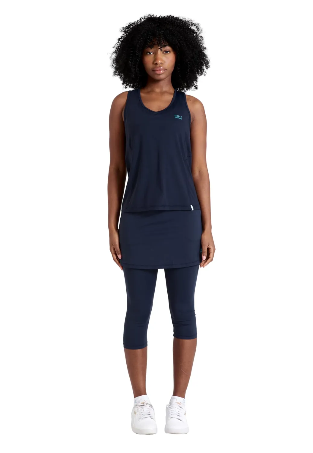 SPORTKIND Basic Tanktop Loose Fit Weiß atmungsaktiv
