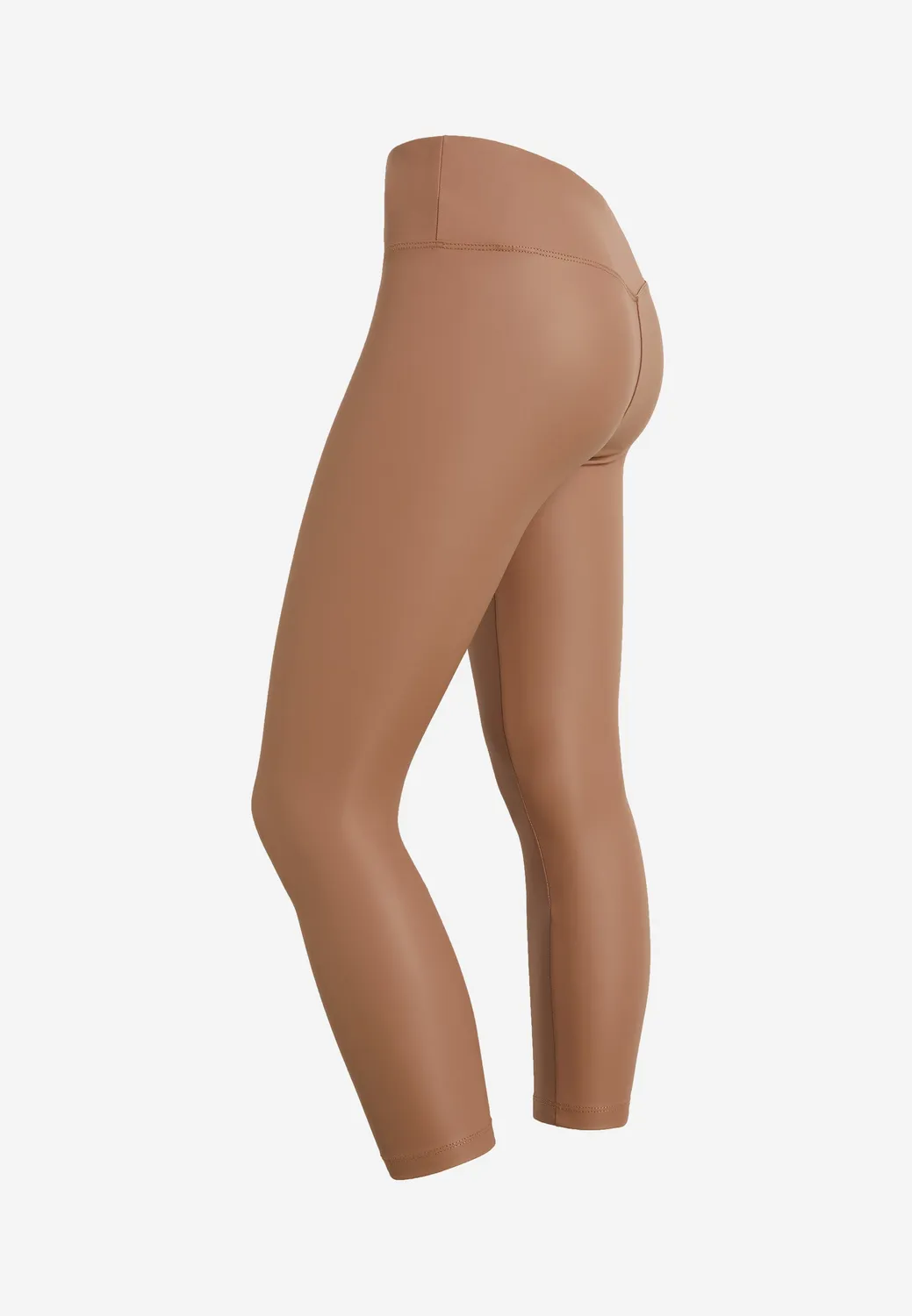 Freddy 7/8 Leggings Leder-Optik Olive M High Waist