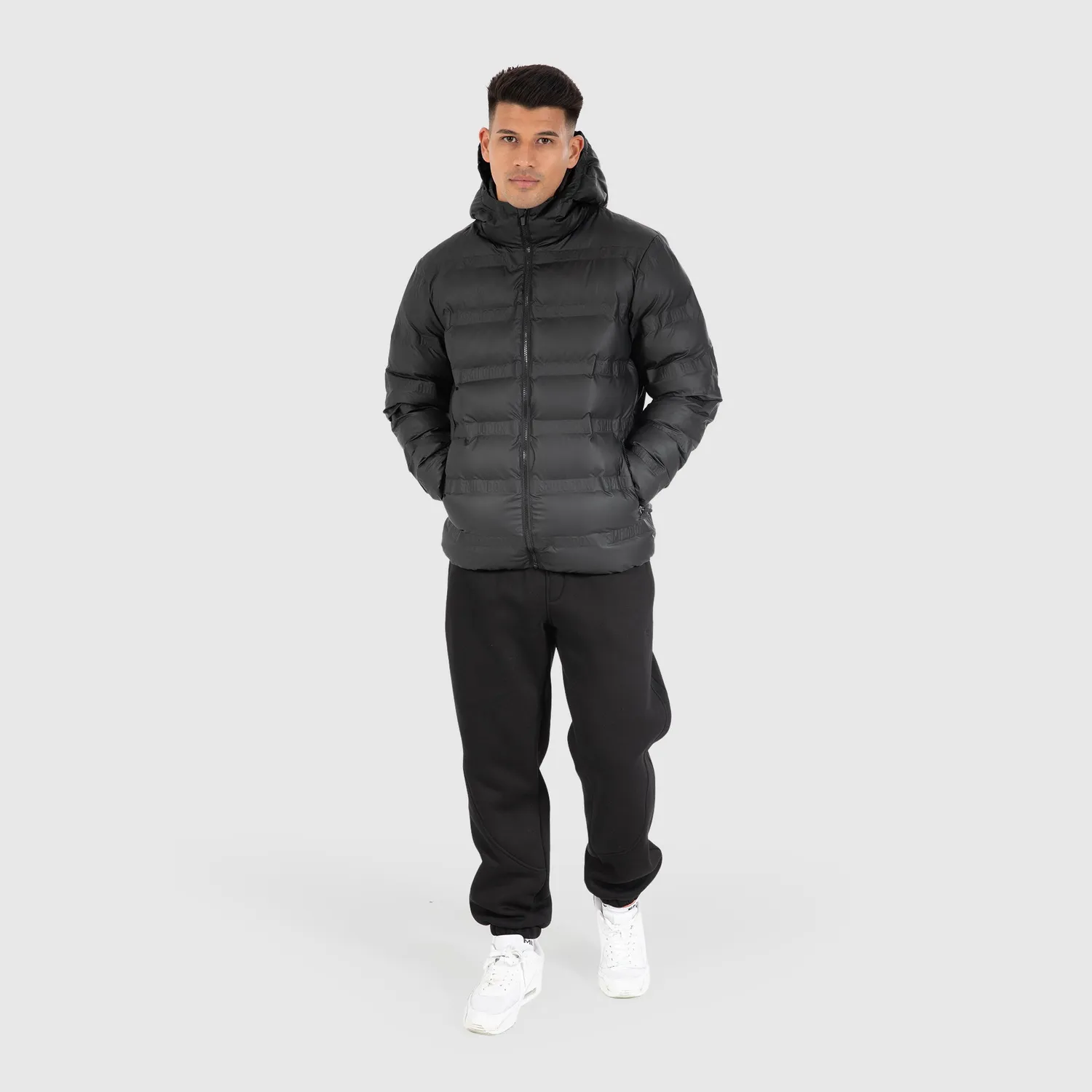 Smilodox Levi Winterjacke Herren Schwarz wasserabweisend