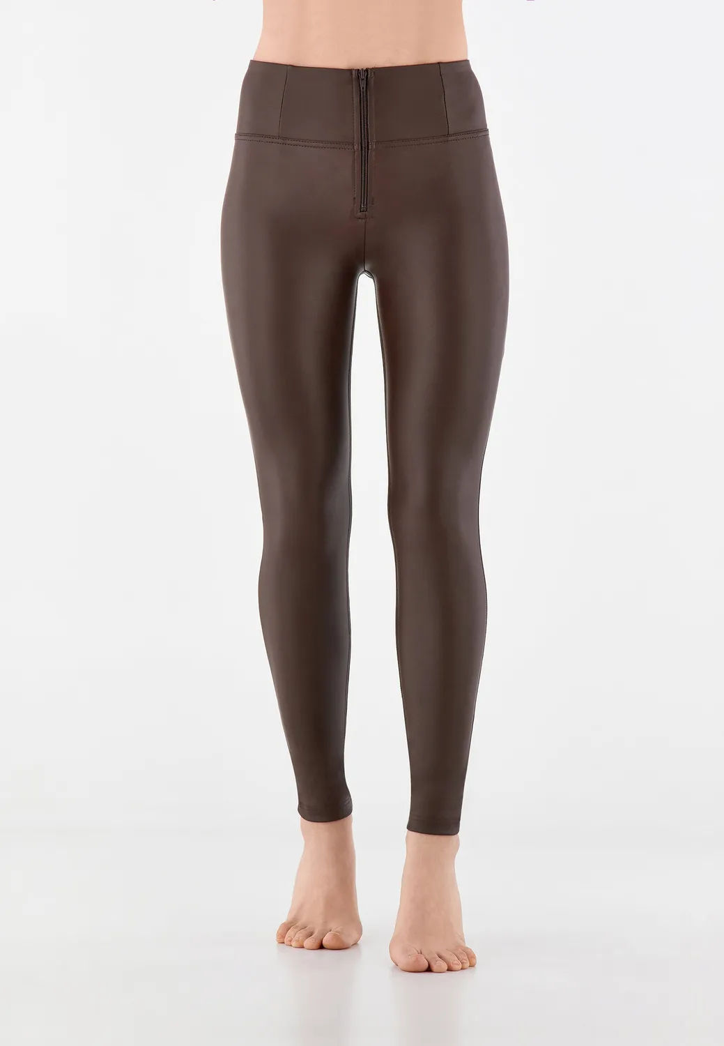 Freddy WR.UP Skinny Push-up Hose Kunstleder Schwarz