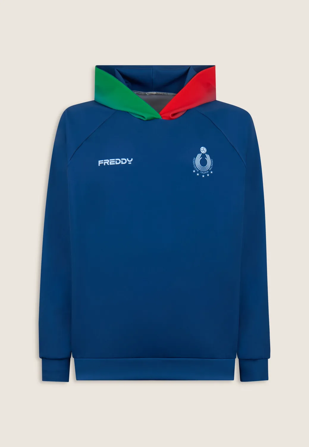 Freddy Beach Volley Italia 2025/26 Kapuzenjacke Blau UV50+