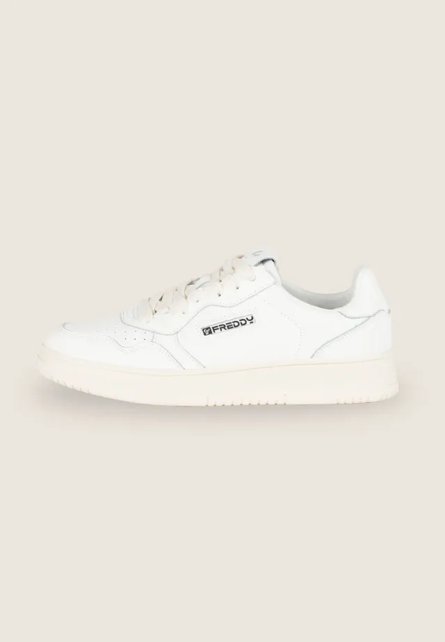 Freddy Sneaker Damen Leder weiß Basketball Memory-Foam
