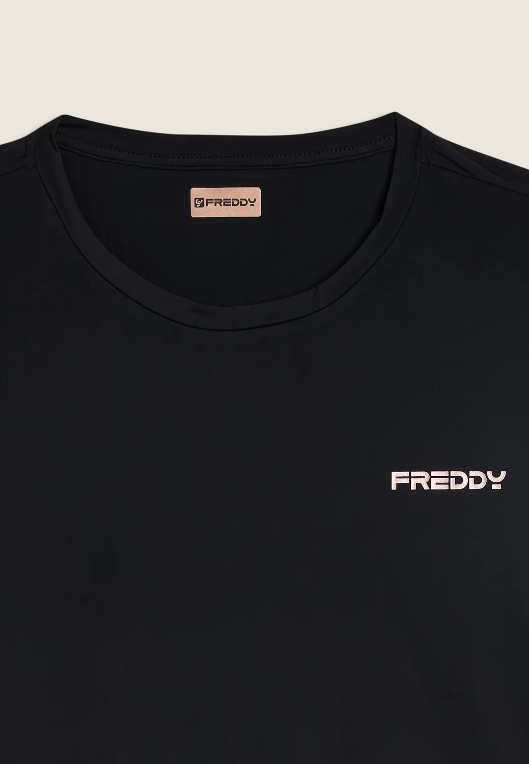 Freddy Damen T-Shirt Quick Dry Schwarz Flügelärmel