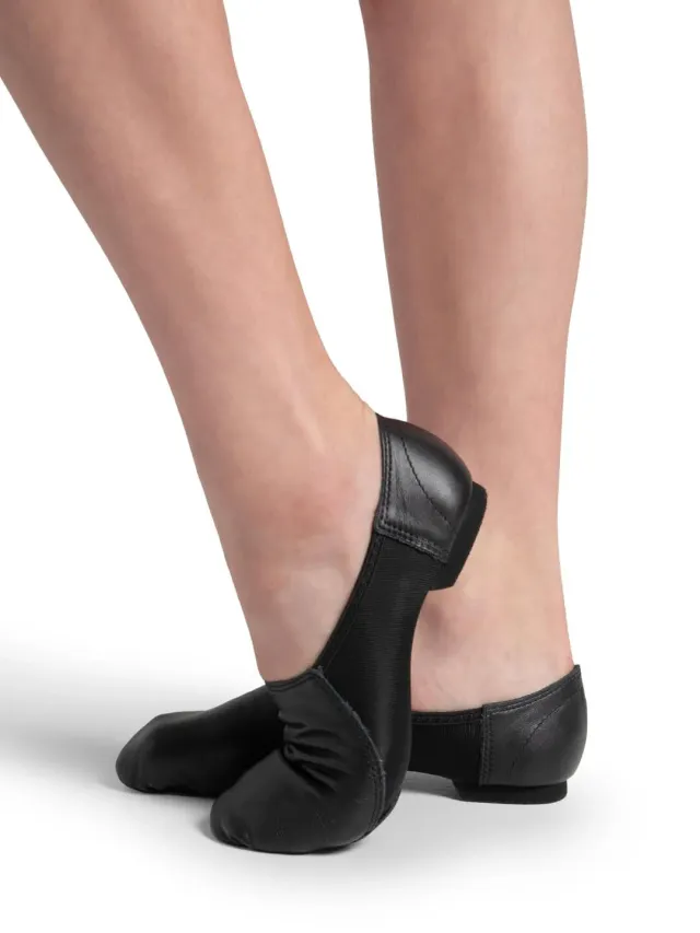 Capezio Nova V505C Jazzschuhe Kinder Schwarz Leder