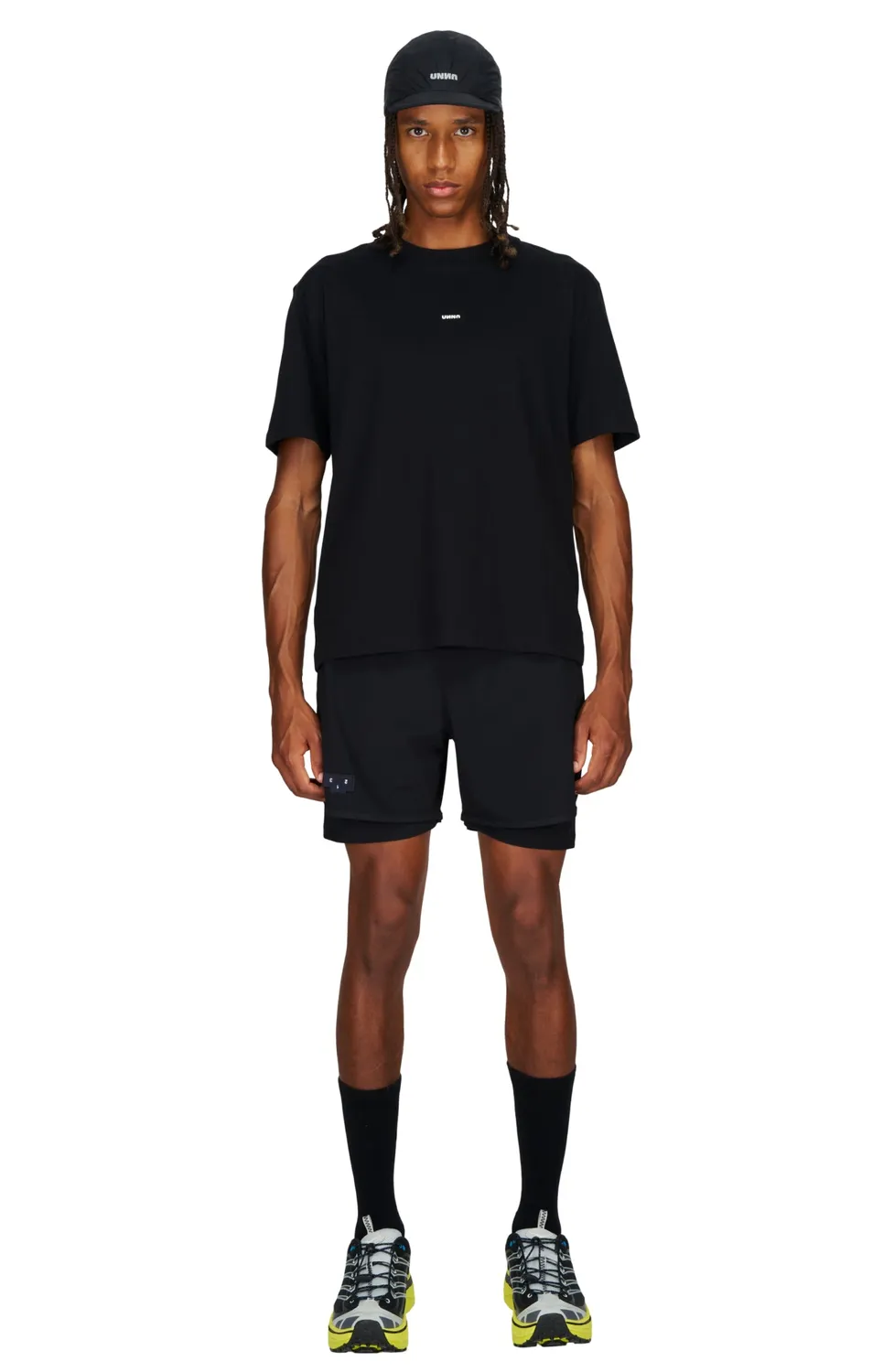 UNNA Flow Shorts 5 Zoll Laufshorts schwarz ECONYL