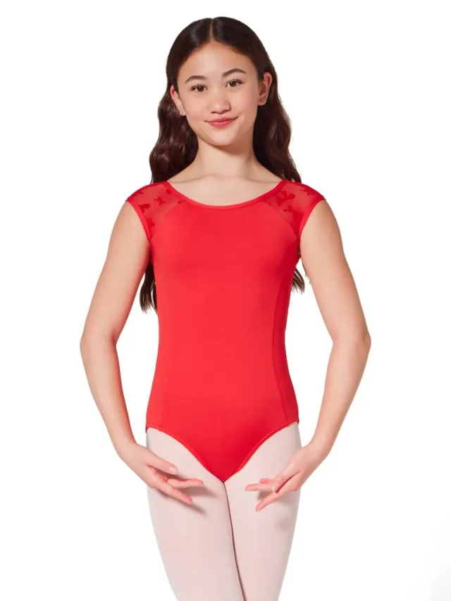 Capezio Take a Bow F12421C Encore Turnanzug Kind Schleifen-Mesh