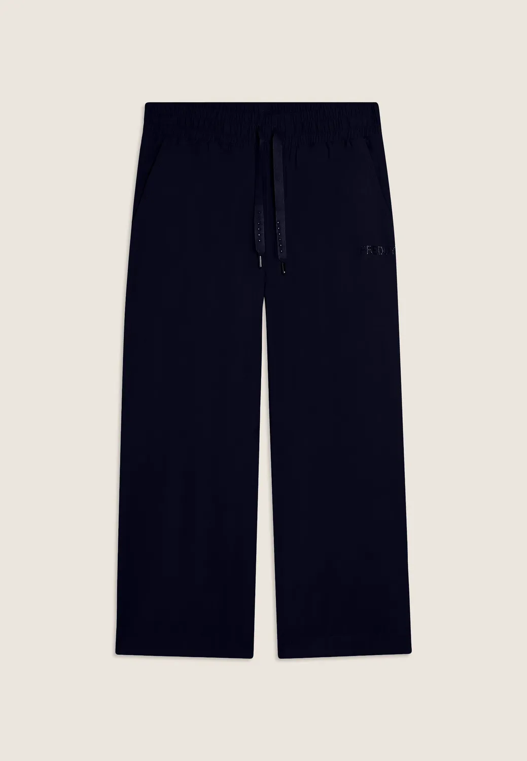 Freddy Cropped Sporthose Wide Leg Dunkelblau Strass