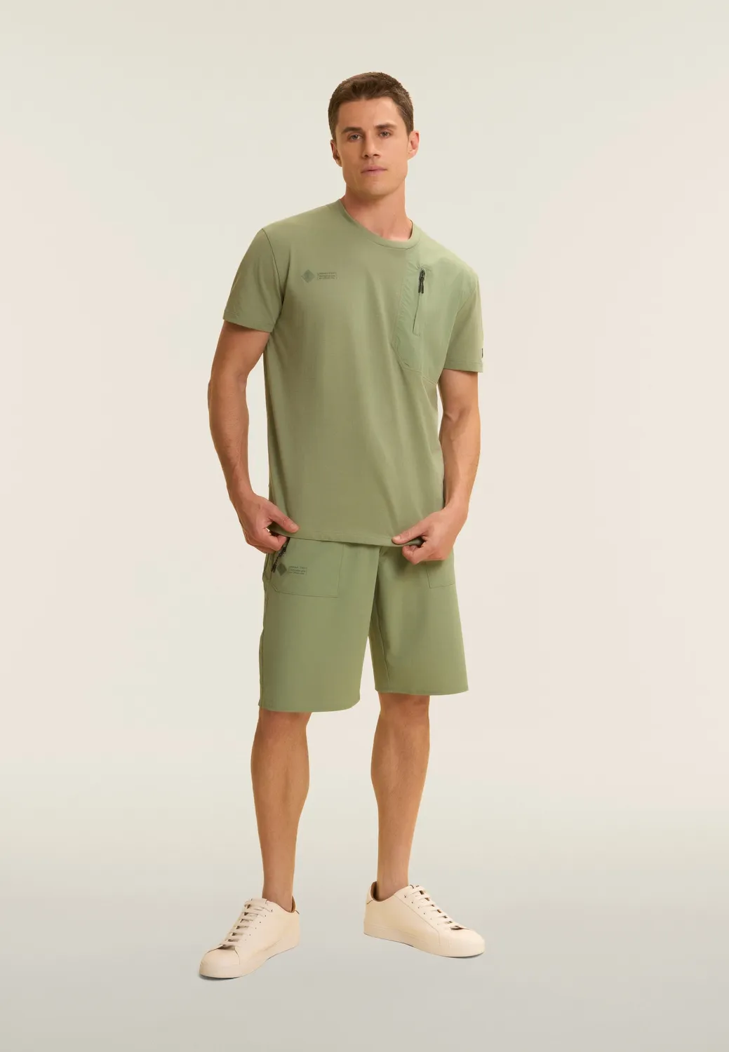 Freddy Comfort T-Shirt Baumwolle Hedge Green Regular-Fit