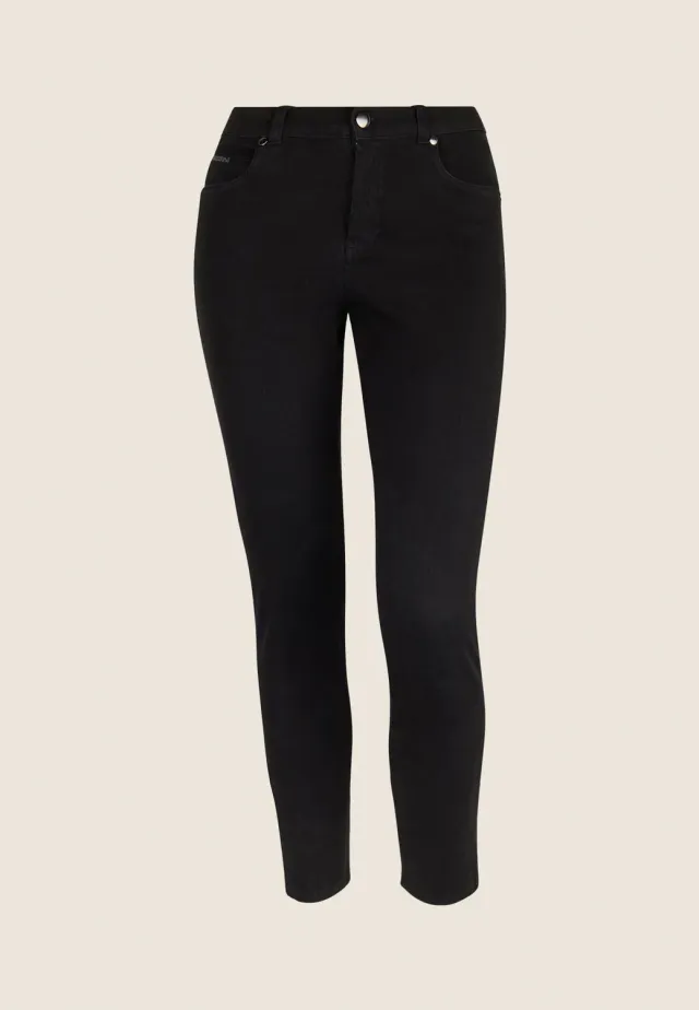Freddy Bull Denim Skinny Jeans Damen Schwarz Used-Effekt