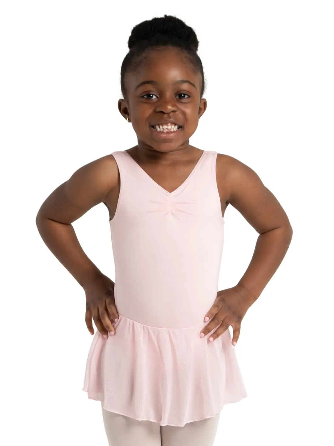 Capezio Pinch Front Tank Dress Kleid Schwarz Mädchen