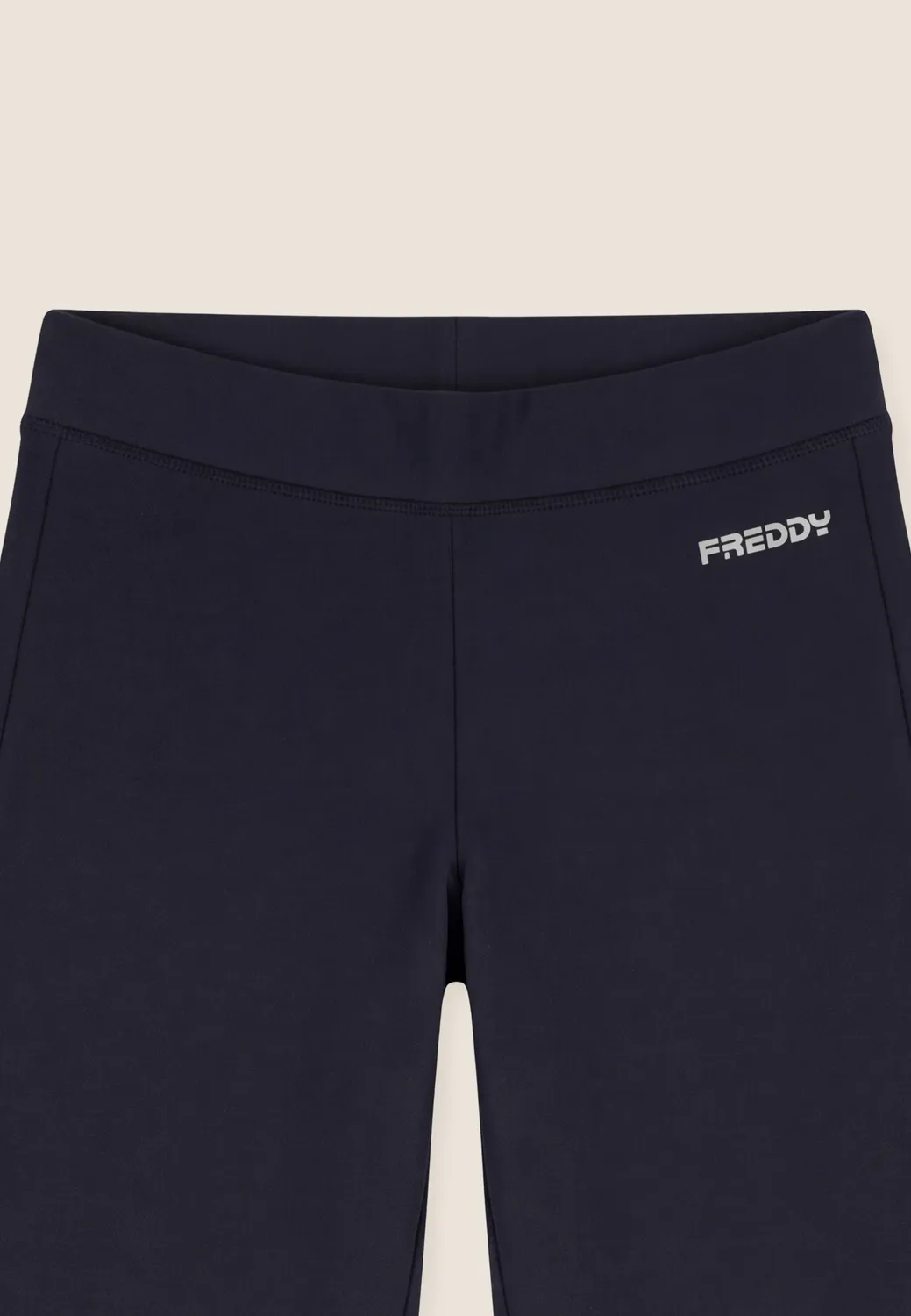 Freddy Flare Leggings Nero Sweat Seideneffekt