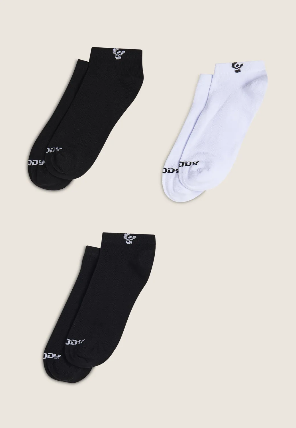 Freddy Sportsocken kurz schwarz-weiß 3er-Pack 35-38