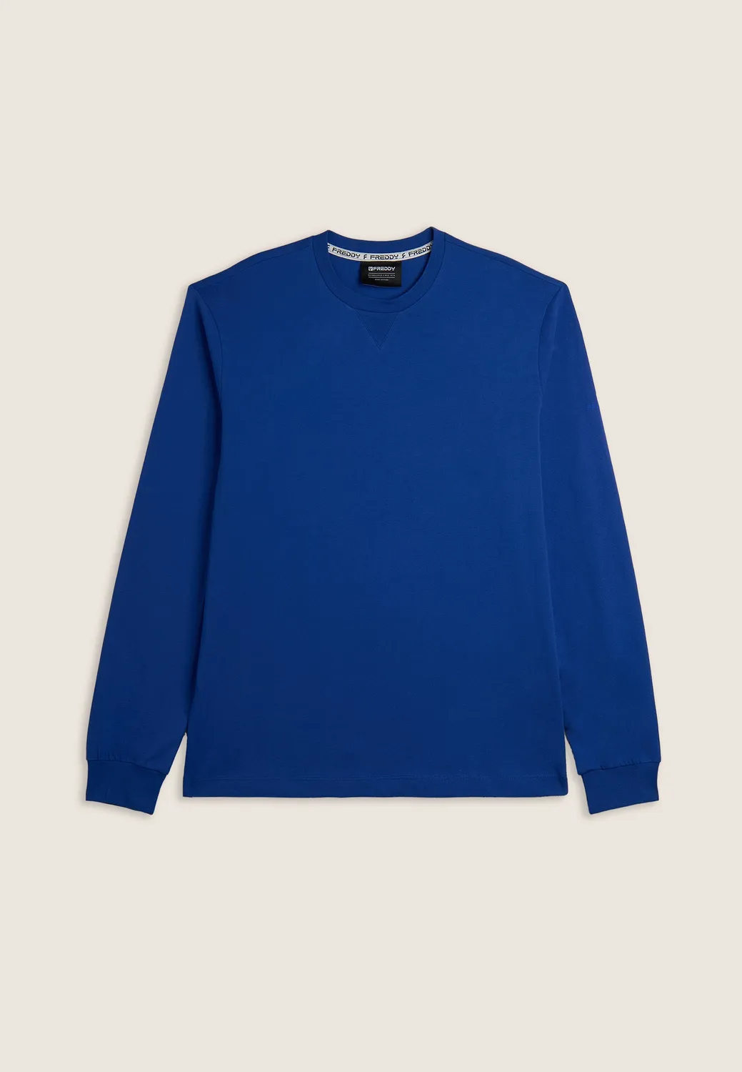 Freddy Langarmshirt Baumwolle Rundhals Black bequem