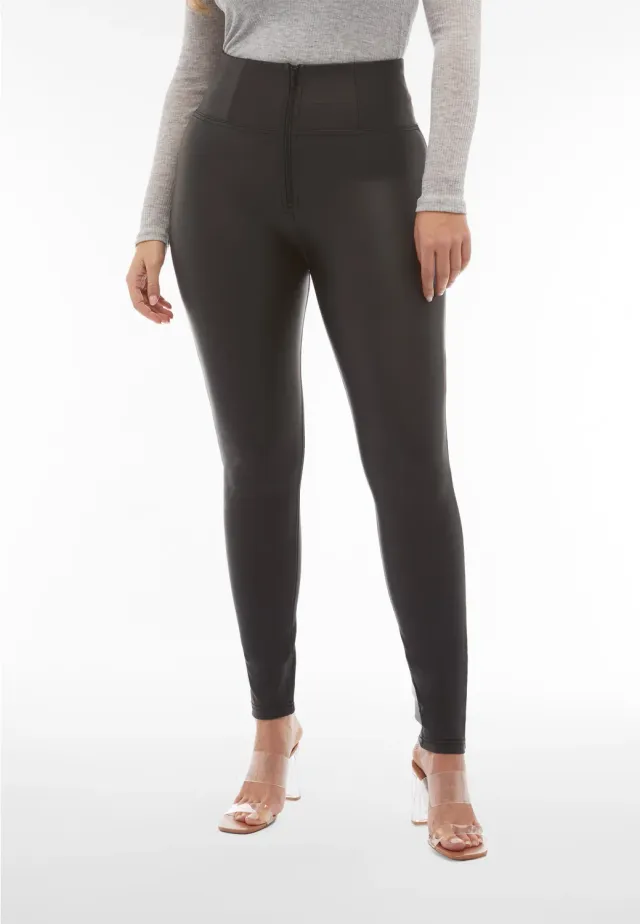 Freddy WR.UP Kunstleder Leggings Super High Waist schwarz
