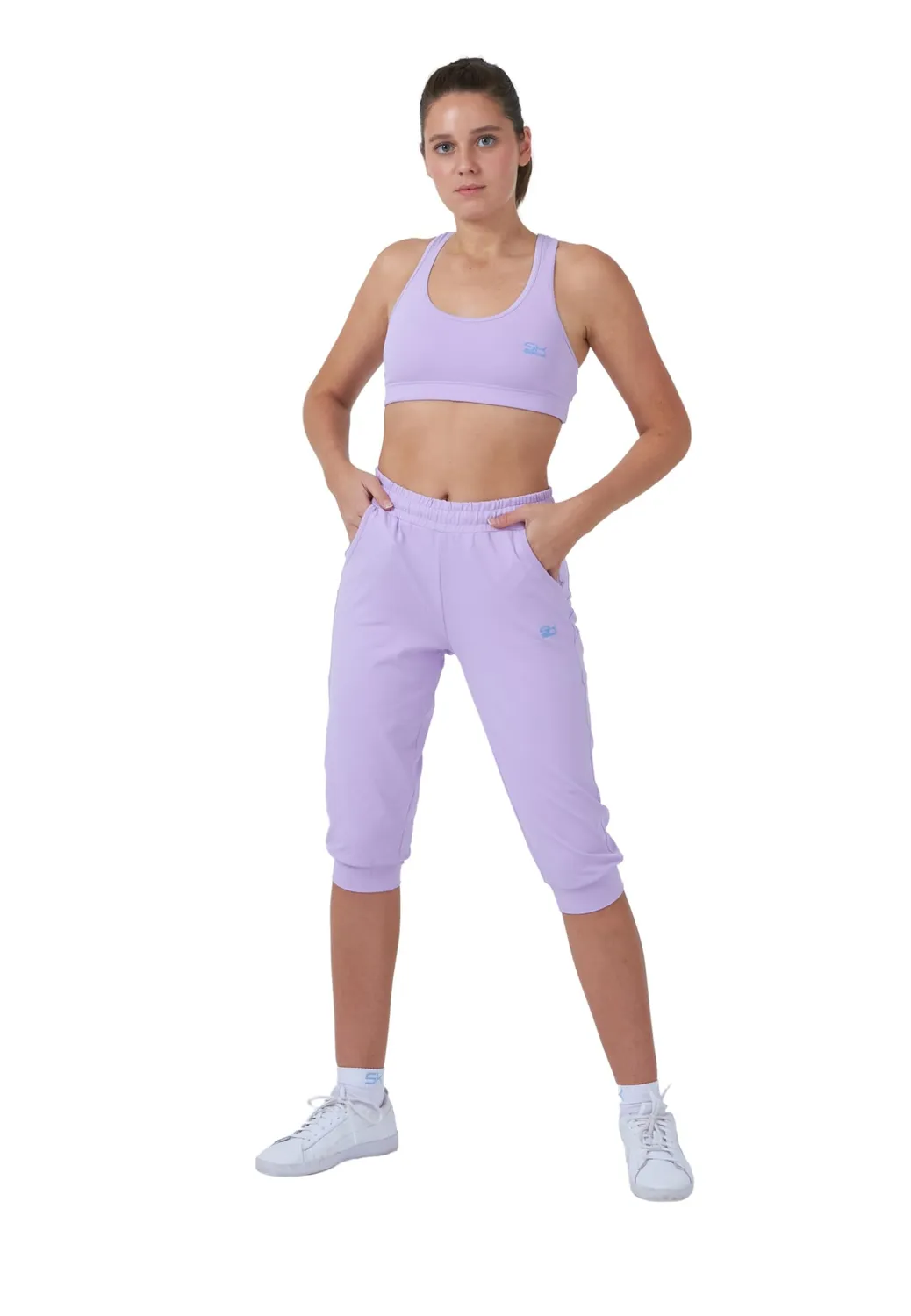 SPORTKIND 3/4 Capri Jogginghose Sporthose mit Taschen