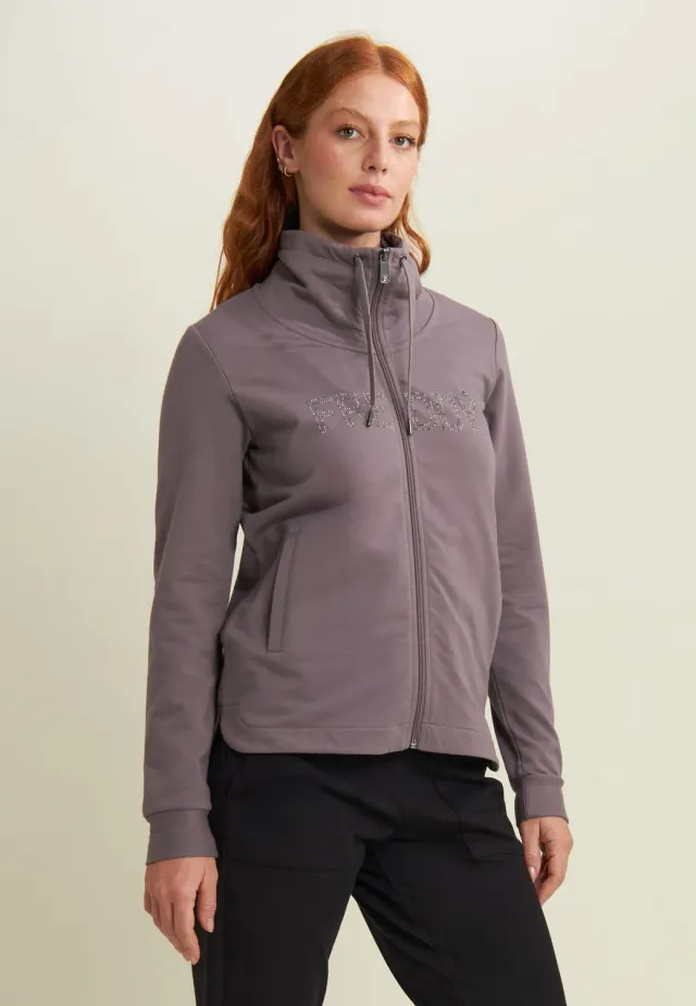 Freddy Full Zip Sweatjacke Damen Turbulence hoher Kragen