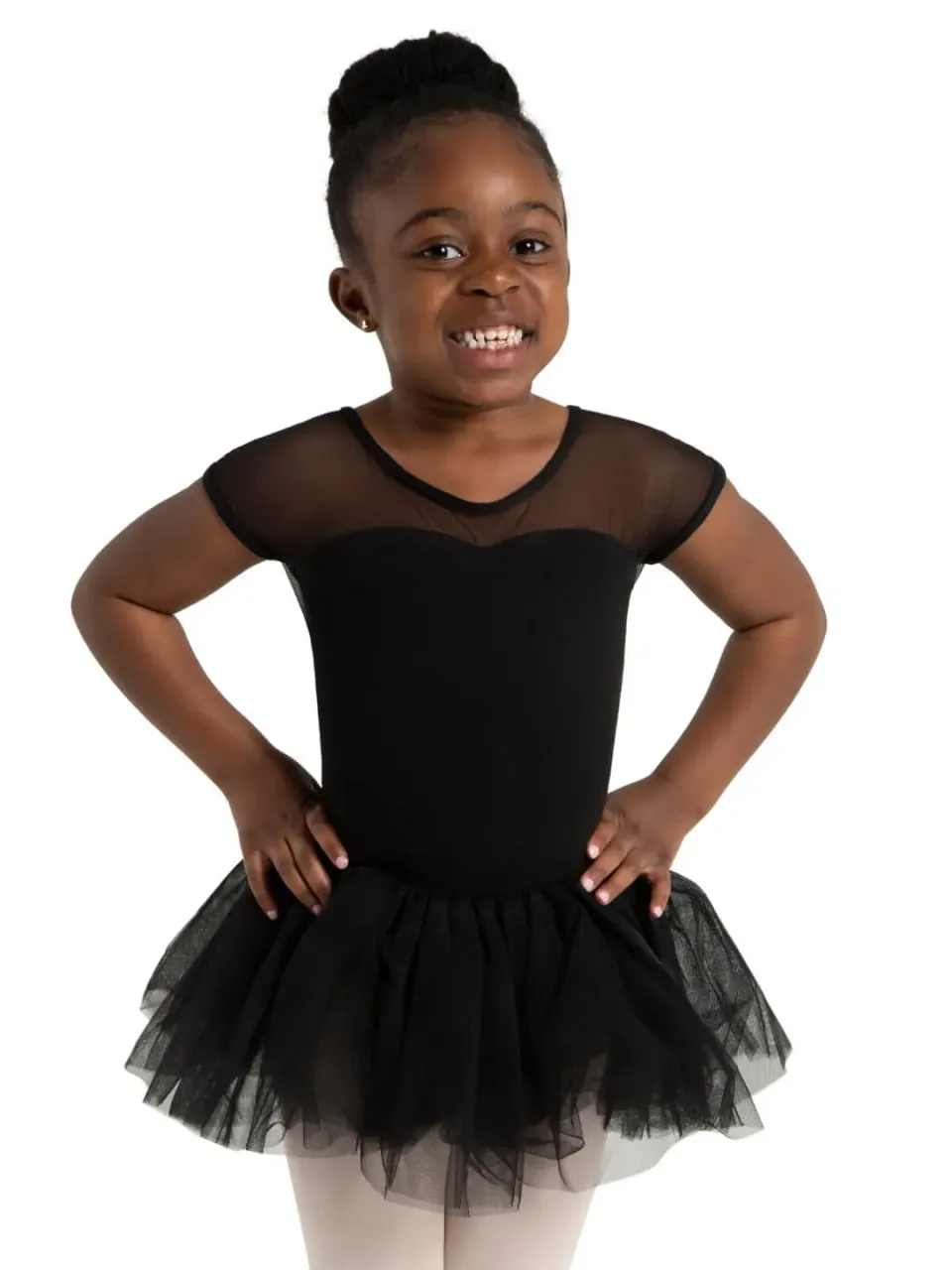 Capezio Keyhole Tutukleid Mädchen Schwarz 3-lagig