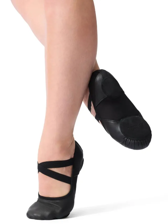 Capezio Hanami 2038W Ballettschläppchen Schwarz Leder