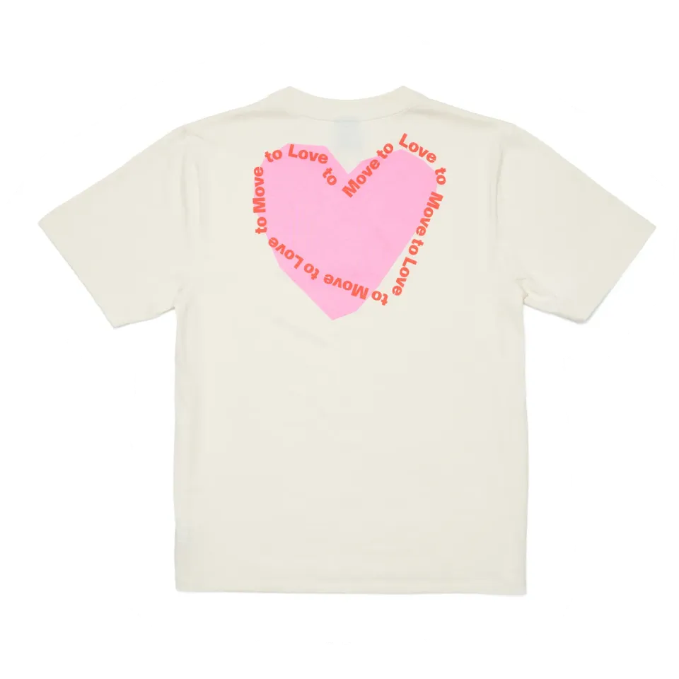 UNNA Heart T-shirt Herren T-Shirt Vanilla White Baumwolle