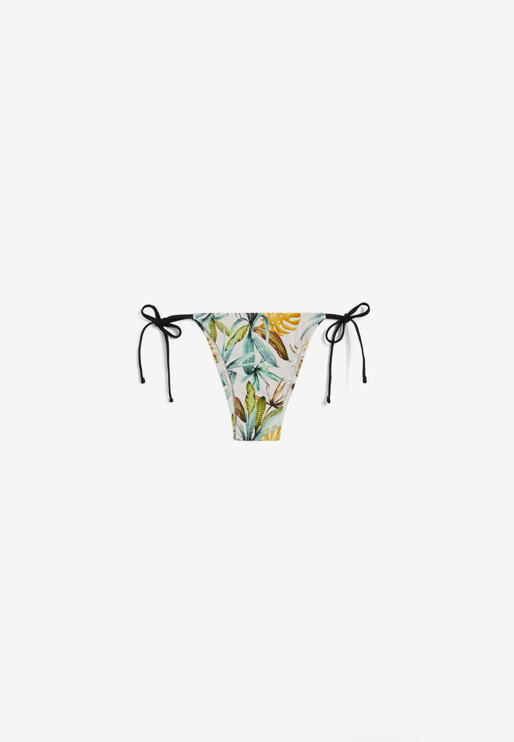 Freddy Bikinihose Tropical-Print Schwarz Schnürung verstellbar