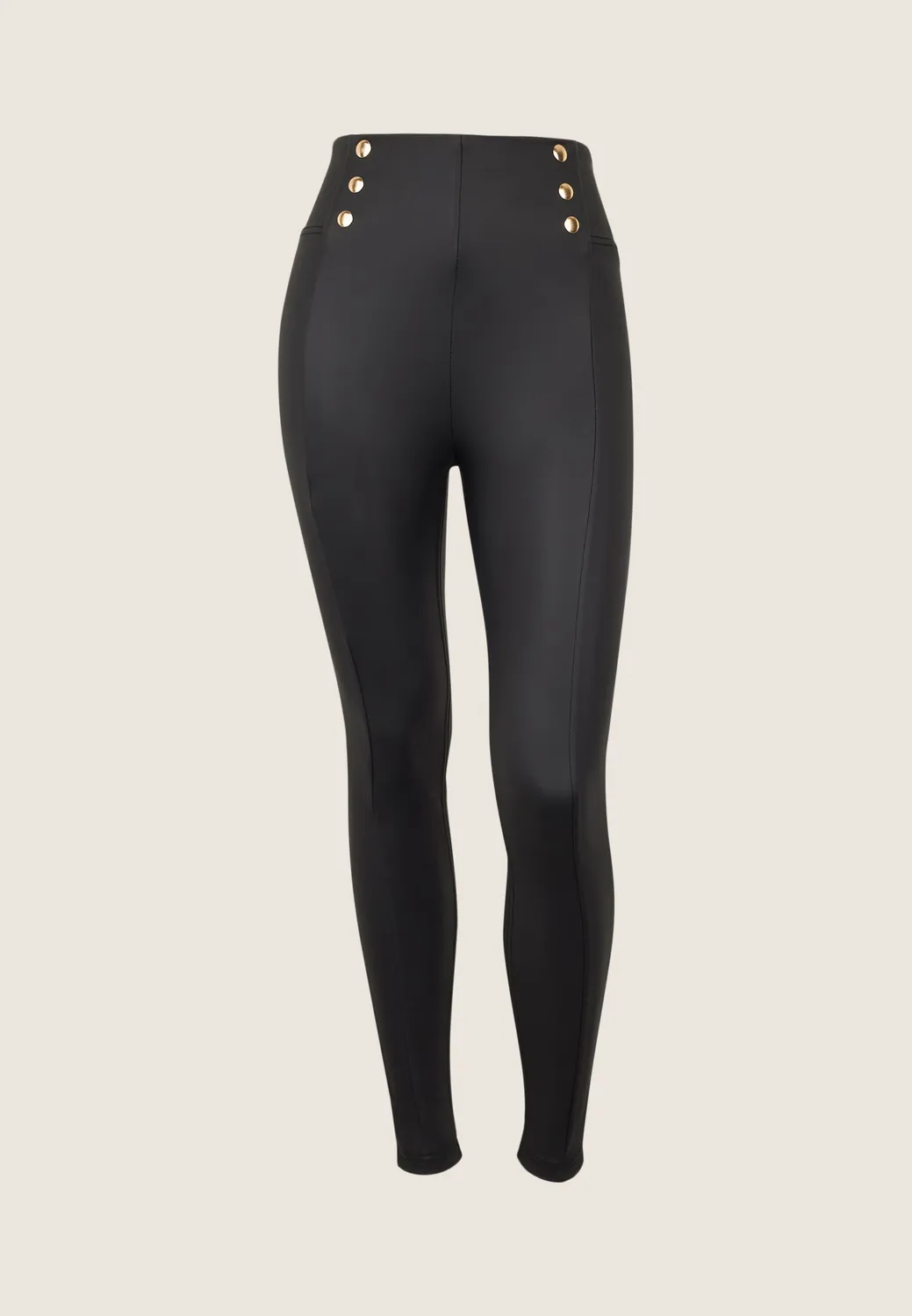 Freddy WR.UP Kunstlederhose High Waist Faded Denim Push-up