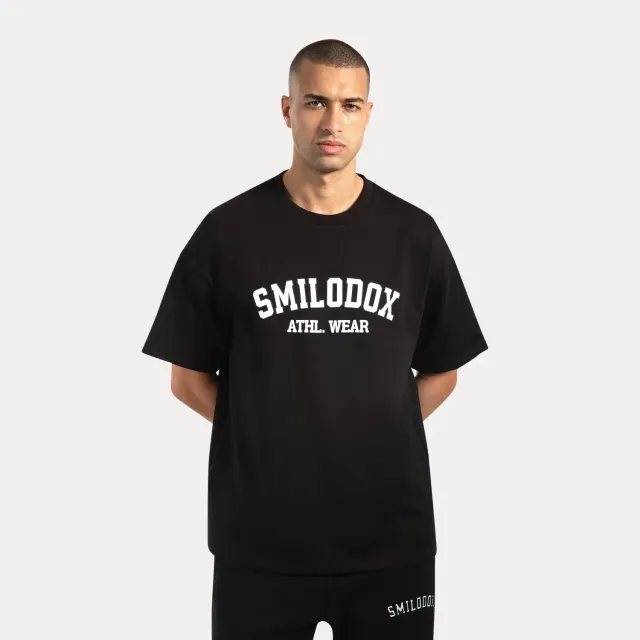 Smilodox Kayson T-Shirt Herren Schwarz Oversize