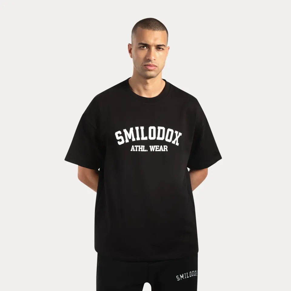 Smilodox Kayson T-Shirt Herren Schwarz Oversize