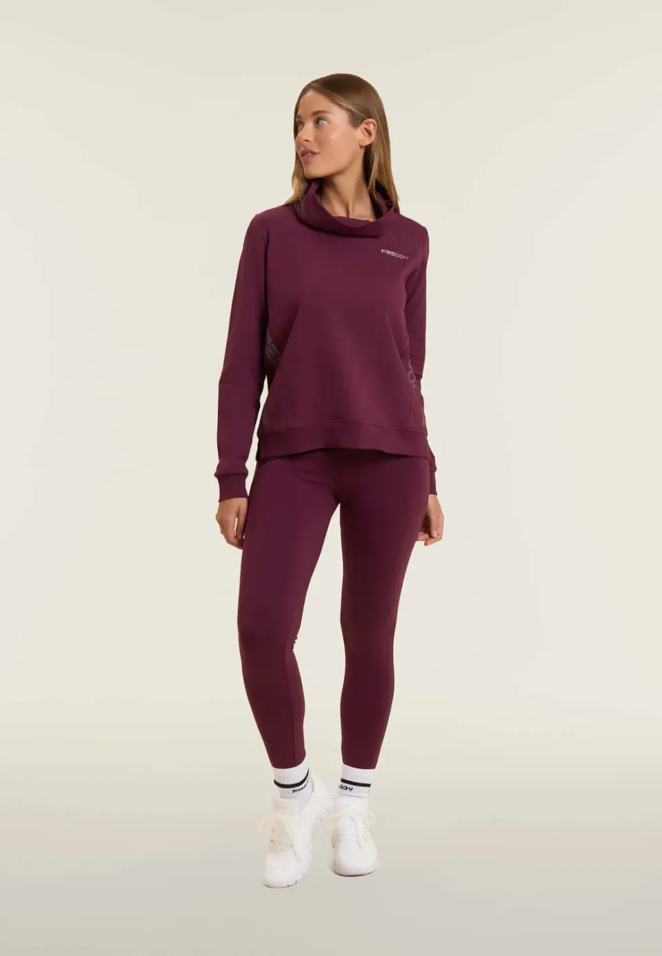 Freddy Sweatshirt Damen Grafik Feige hoher Kragen