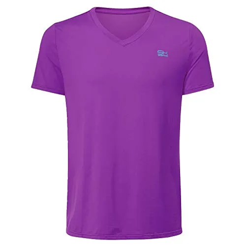 SPORTKIND V-Ausschnitt T-Shirt violett 140 UV-Schutz