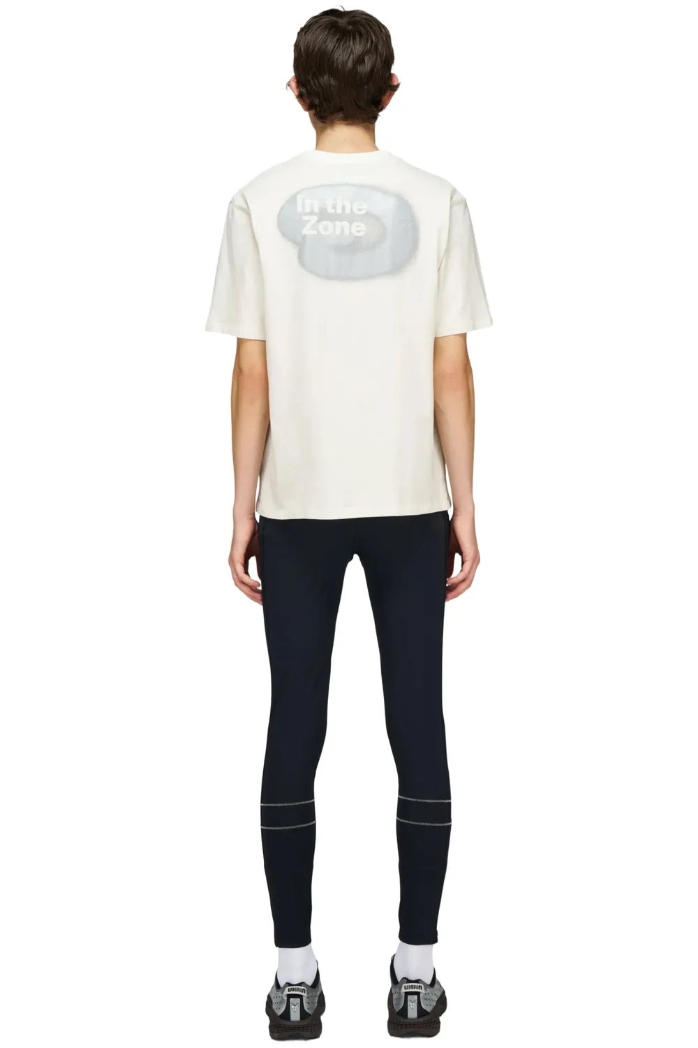 UNNA In The Zone Tee Laufshirt Herren Vanilla White Bio-Baumwolle