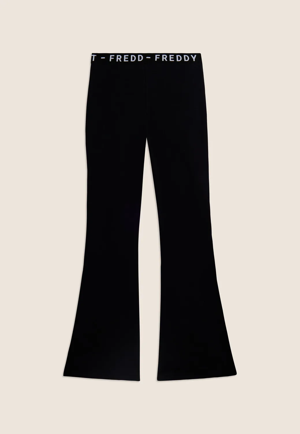 Freddy Sporthose Flare schwarz French Terry Stretch