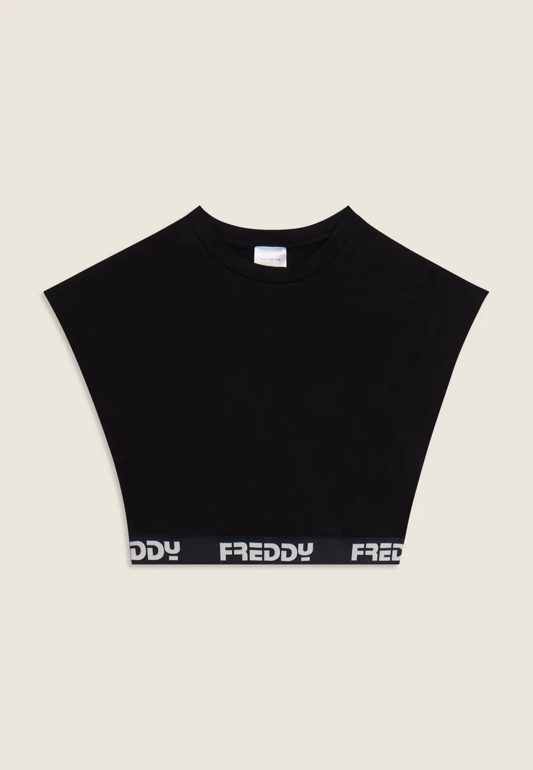 Freddy Cropped Top Mädchen Schwarz ärmellos