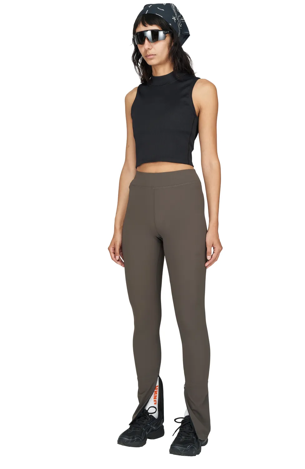 UNNA Balance Crop Top Sporttop schwarz gerippt