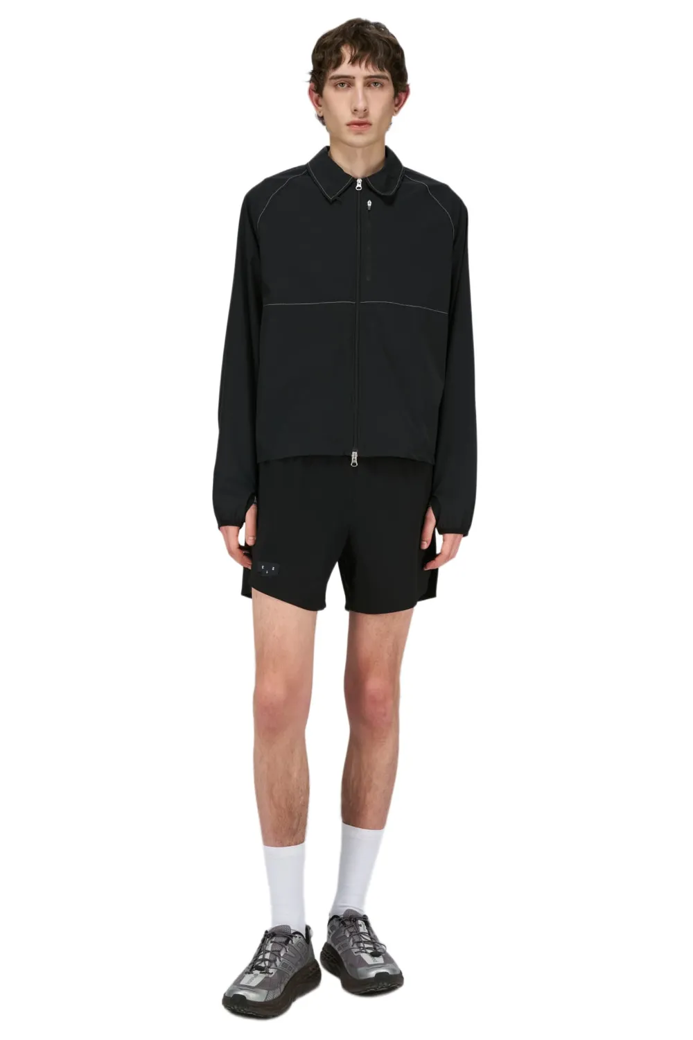 UNNA Run Wild Shirt Overshirt Herren Schwarz elastisch