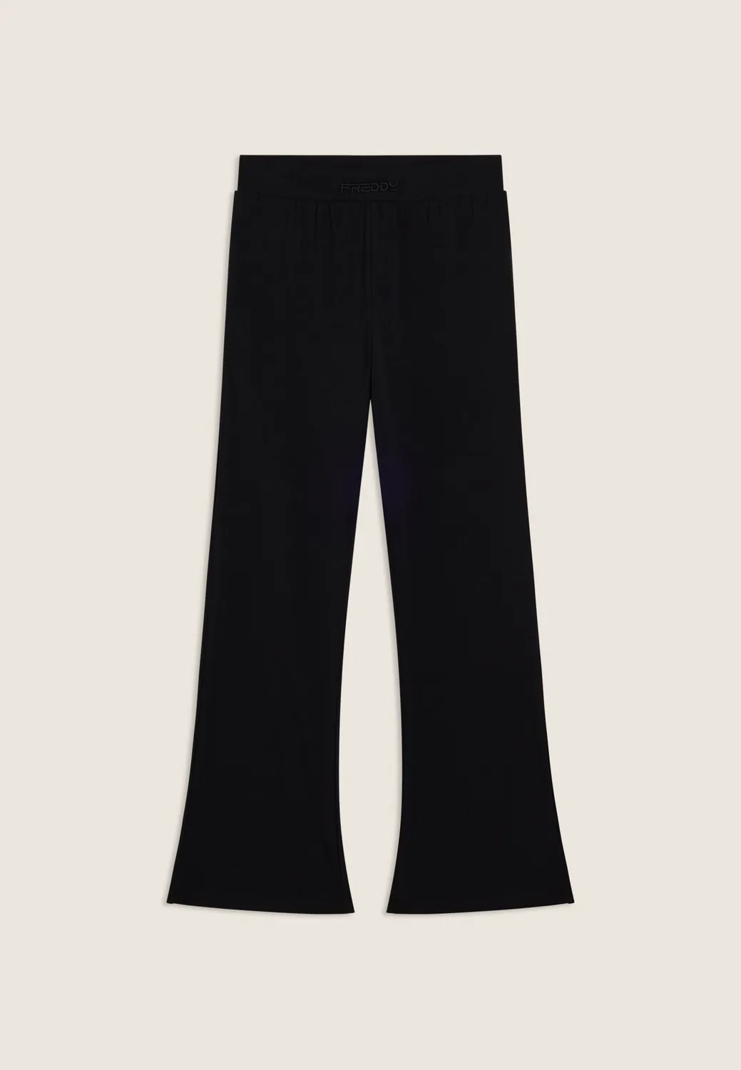 Freddy Flare Leggings Mädchen Schwarz Schlag Lang