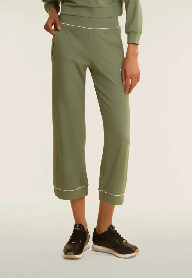 Freddy Wide Leg Sporthose Cropped Schwarz Taschen