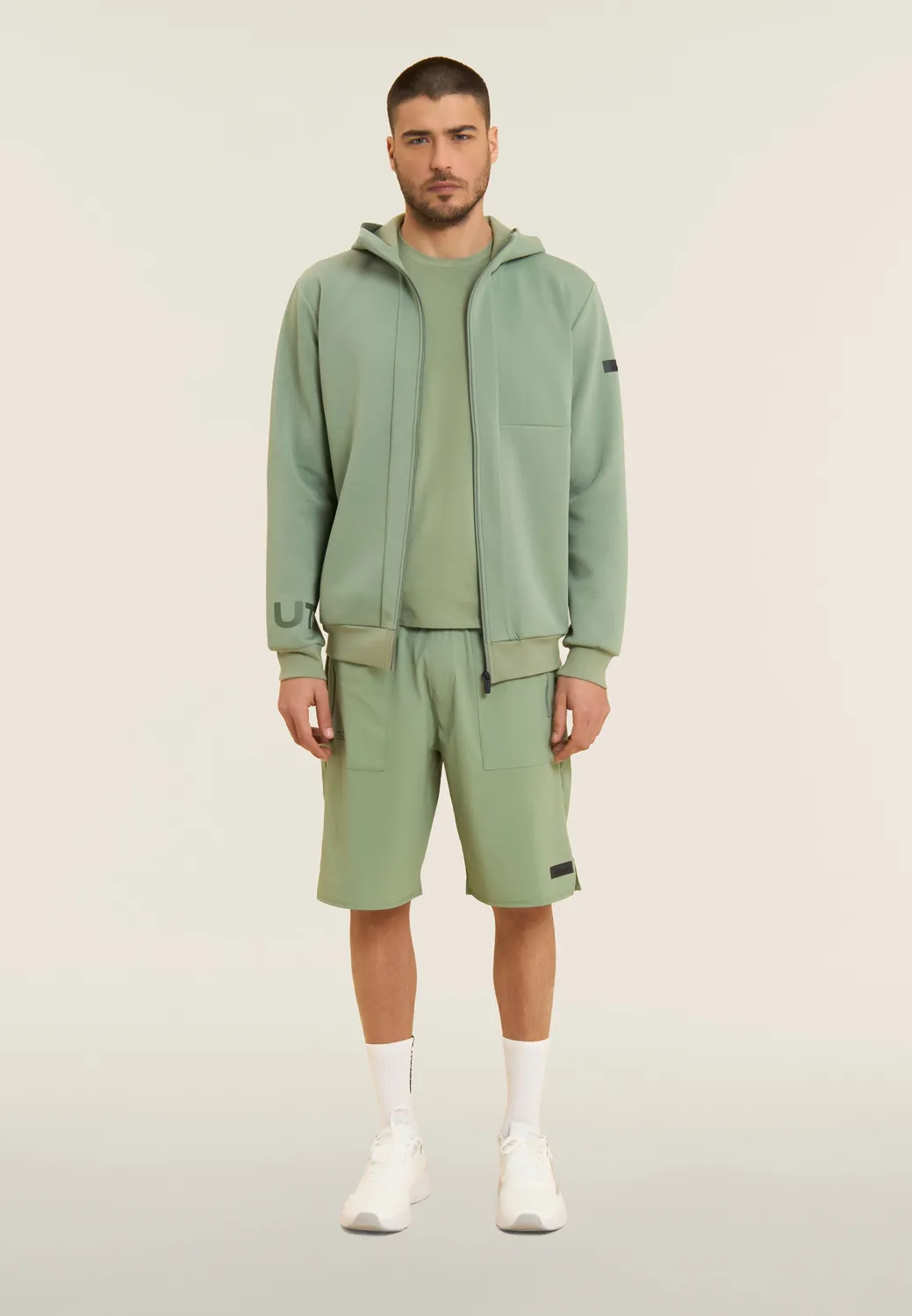 Freddy Urban Tech Zip-Hoodie schwarz oversize