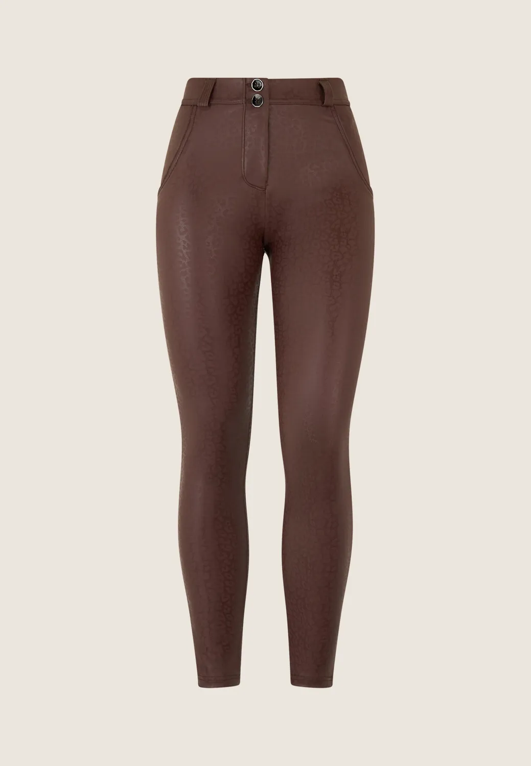 Freddy WR.UP Leggings Leo Schwarz Push-up Simil Leder