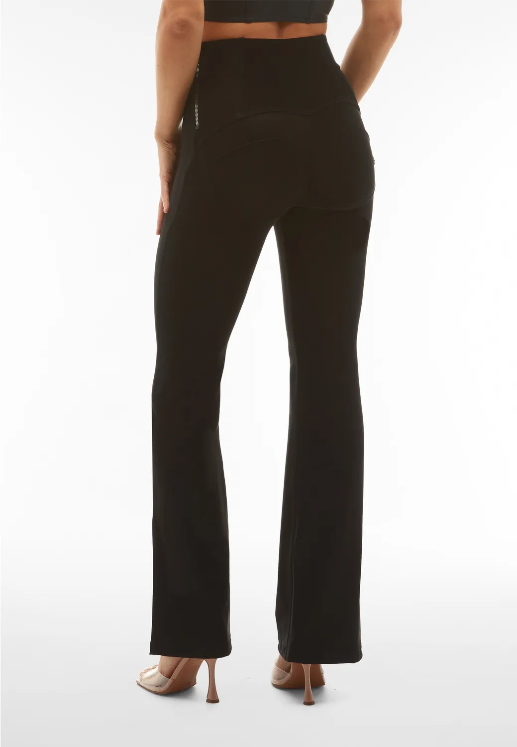 Freddy WR.UP Flare Kunstleder-Leggings Macaroon Push-up