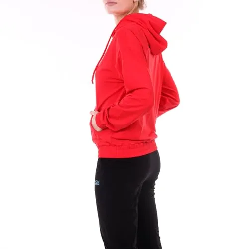 SPORTKIND Trainingsjacke Kapuze rot 116 Stretch