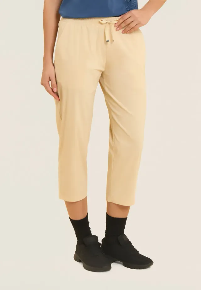 Freddy Cropped Popeline Hose Dark Denim blickdicht