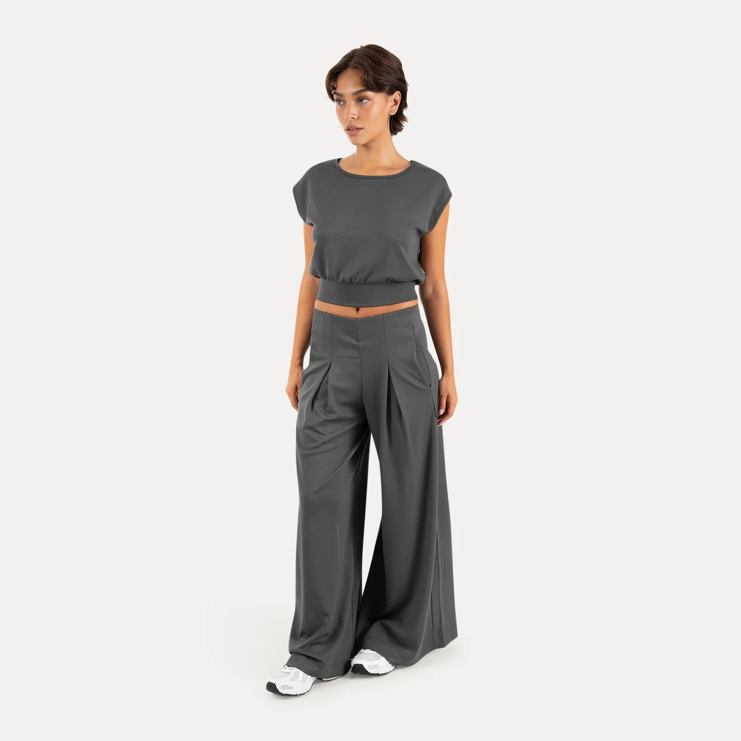 Smilodox Sorea Vanea Damen Jogginghose Schwarz Loose Fit