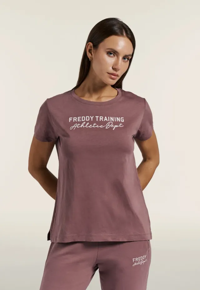 Freddy Regular T-Shirt Damen Baumwolle Schlitze