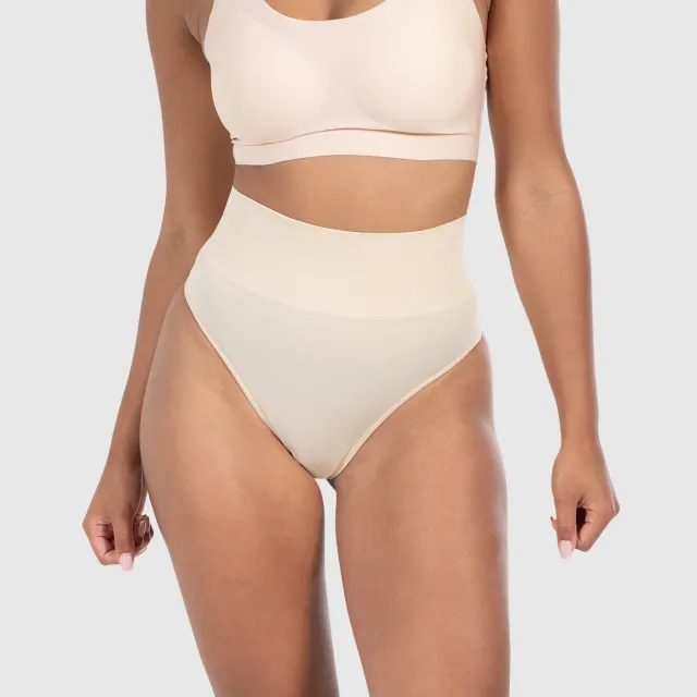 Smilodox Nysa String Damen Schwarz Mid Waist