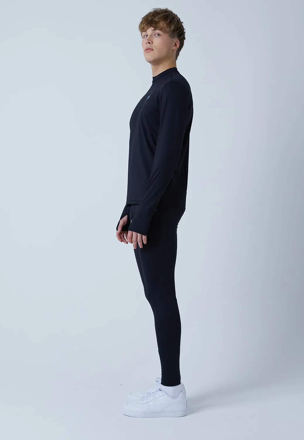 SPORTKIND Langarm Funktionsshirt Herren mit Daumenloch UV-Schutz