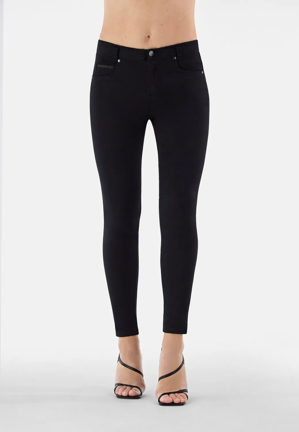 Freddy Black Slim Jeans Green Ash Stretch Fünftaschen